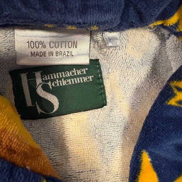 Vintage Celestial Hammacher Schlemmer Cypress 100% cotton Terry Bathrobe OS - Picture 3 of 8